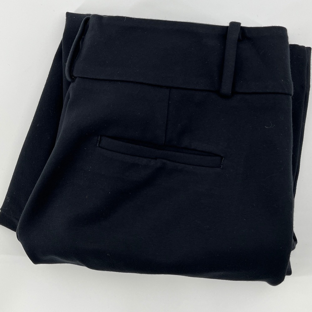 Ann Taylor Factory Womens Black Ponte Dress Pants Straight Leg Size 6 P19-593